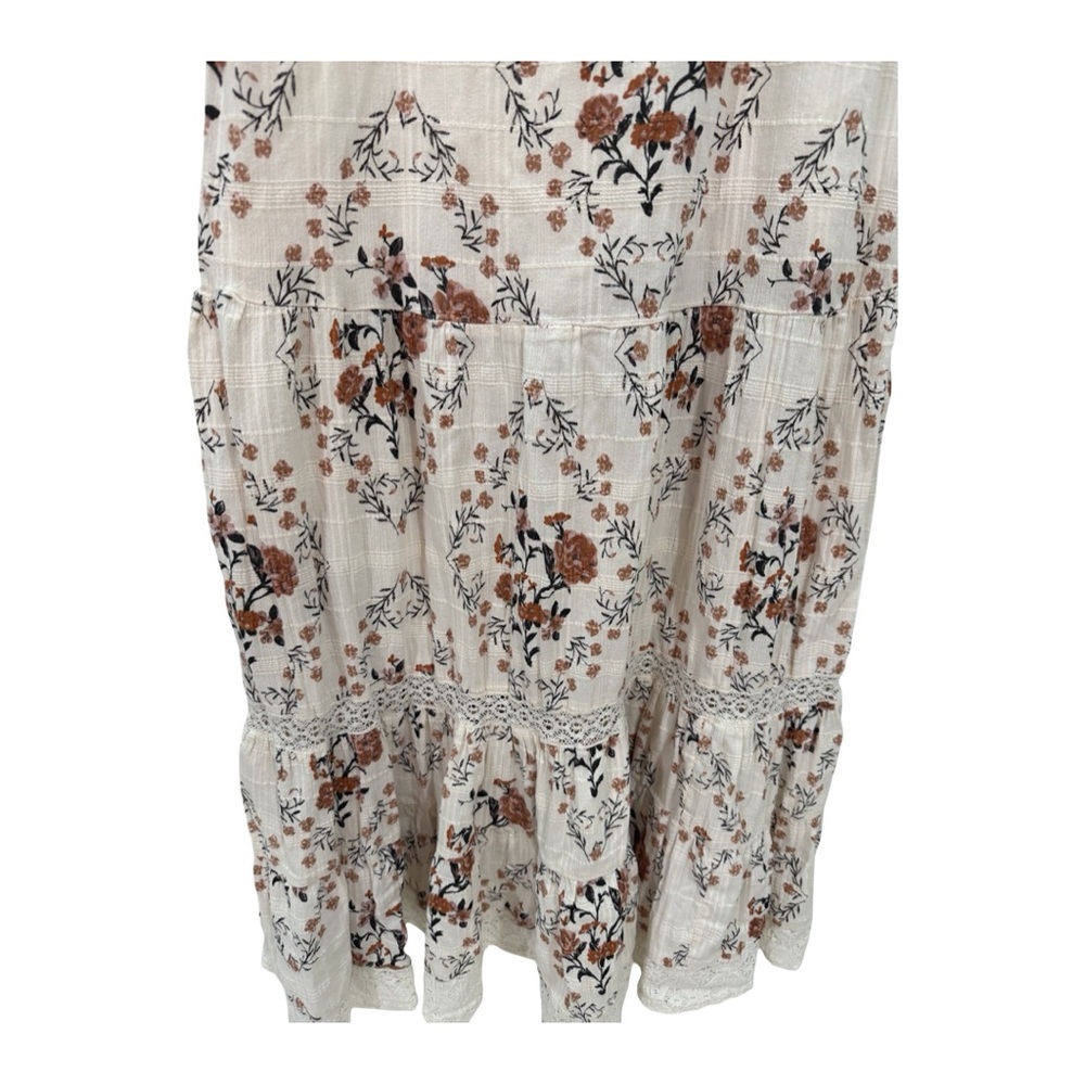 Free People Cream Floral Maxi Dress EUC - Picture 7 of 16